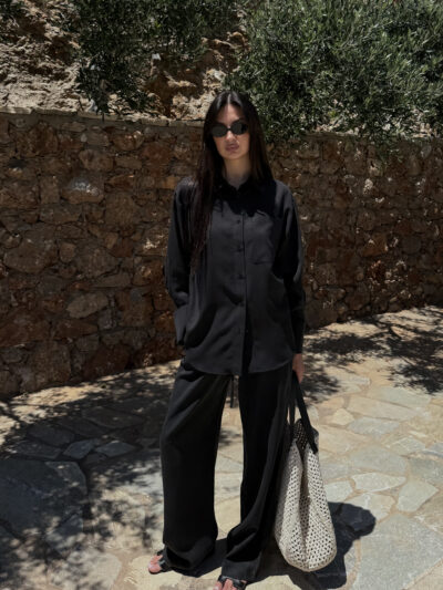 3 PIECE LYOCELL LOUNGE SUIT IN BLACK