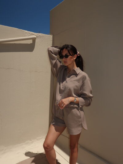 2 PIECE LYOCELL LOUNGE SUIT IN KHAKI