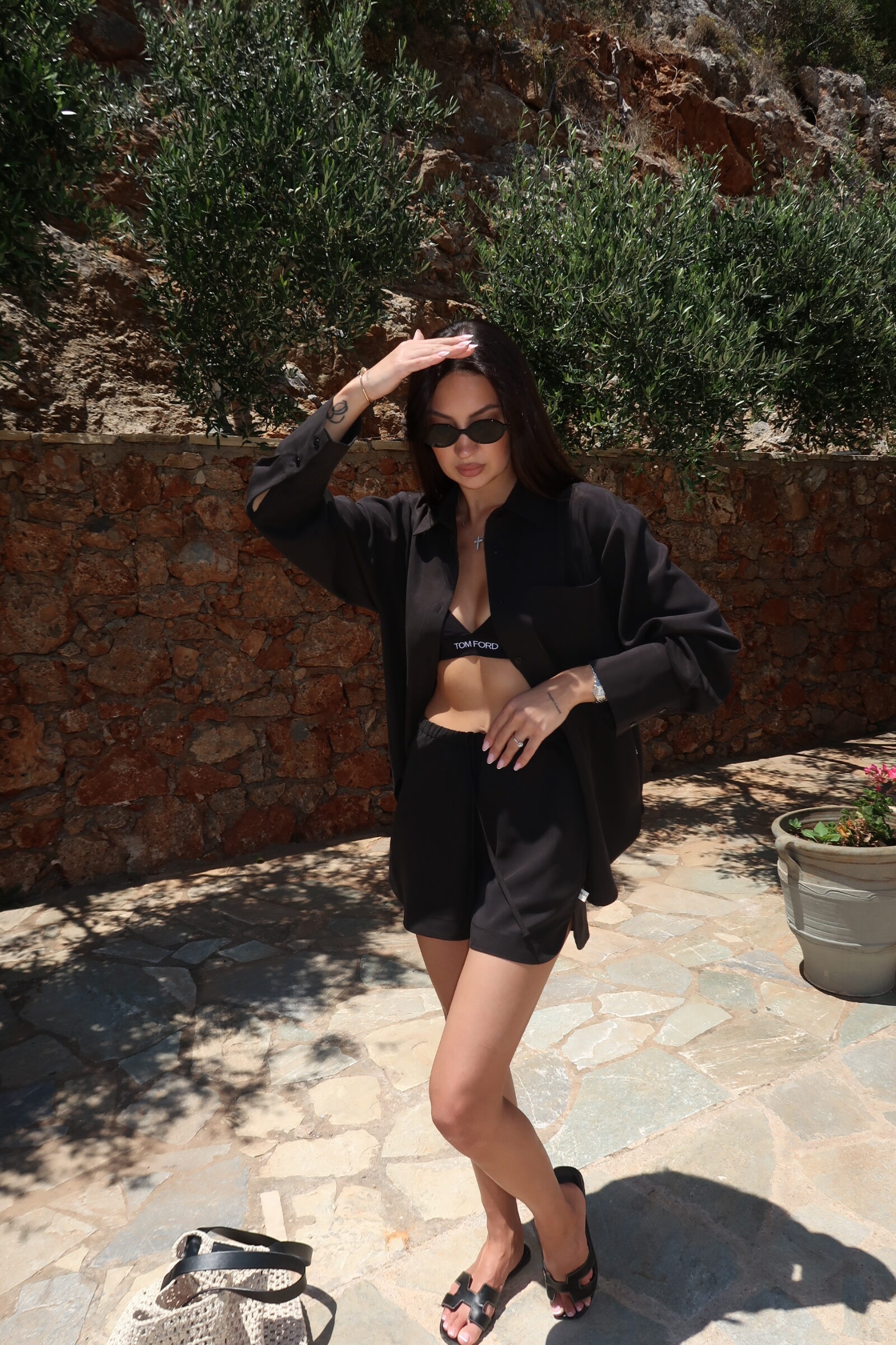 2 PIECE LYOCELL LOUNGE SUIT IN BLACK - Image 3