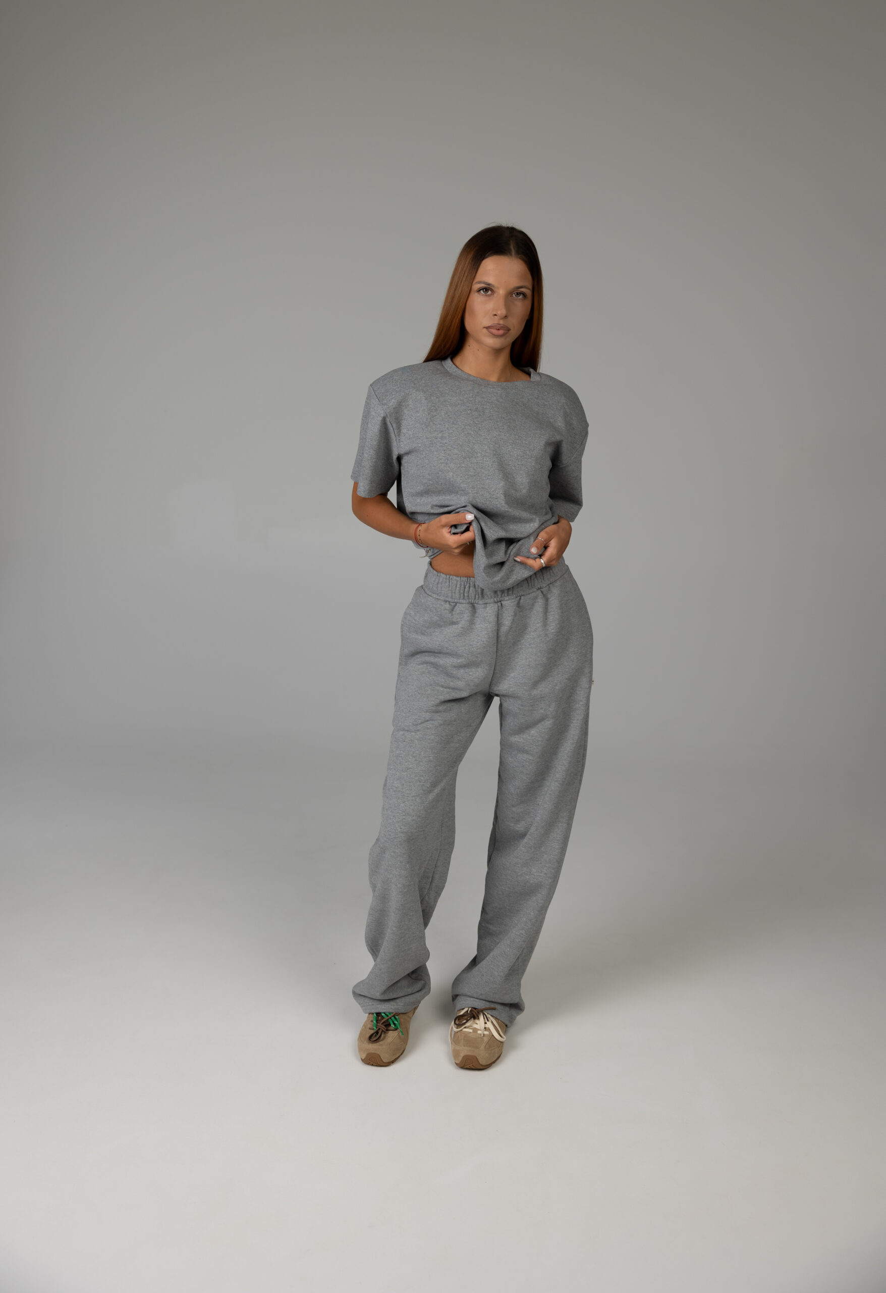 DARK MELANGE SHOULDERPAD T-SHIRT - Image 3