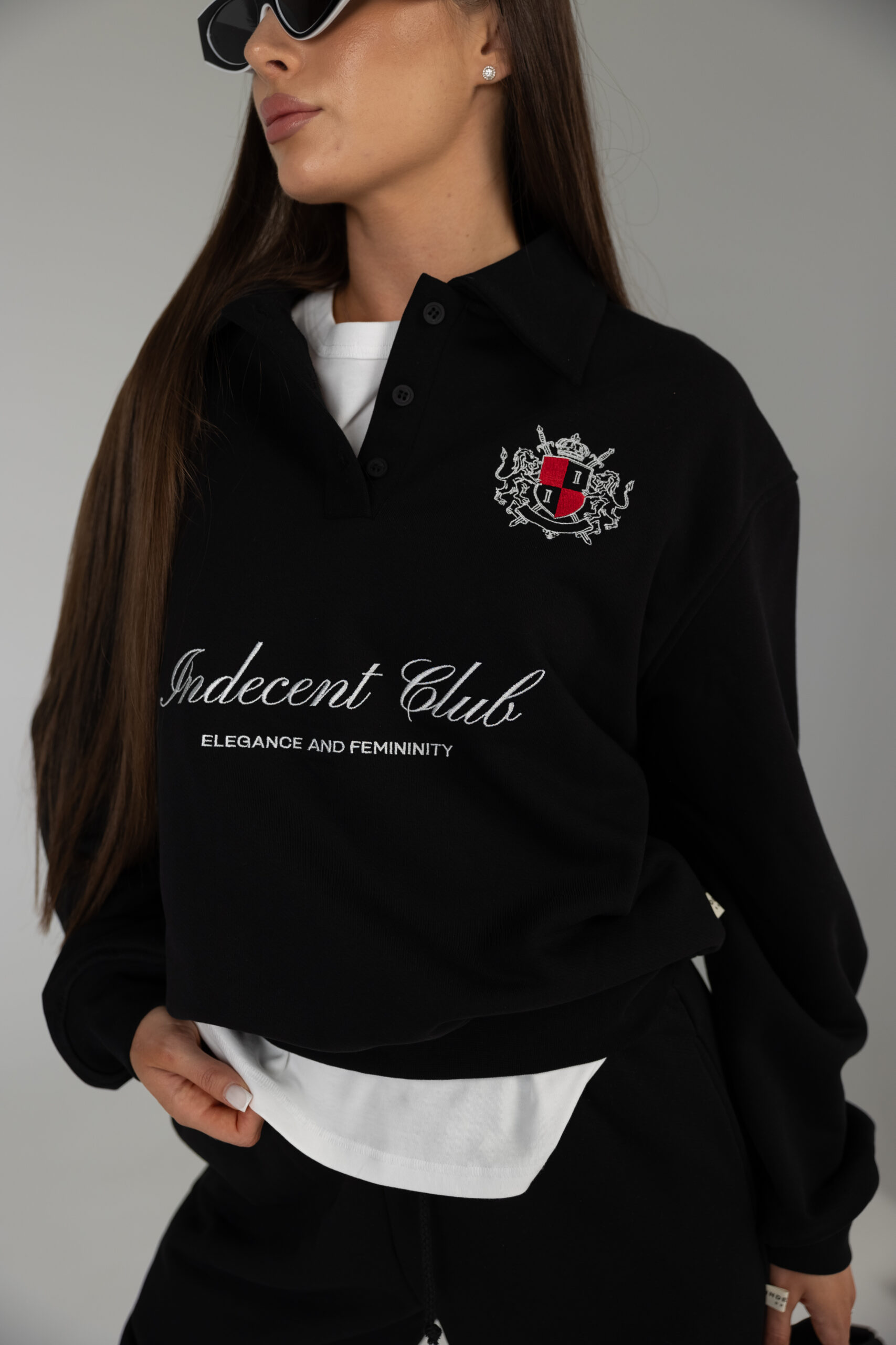 BLACK POLO SWEAT EMBLEM - Image 3