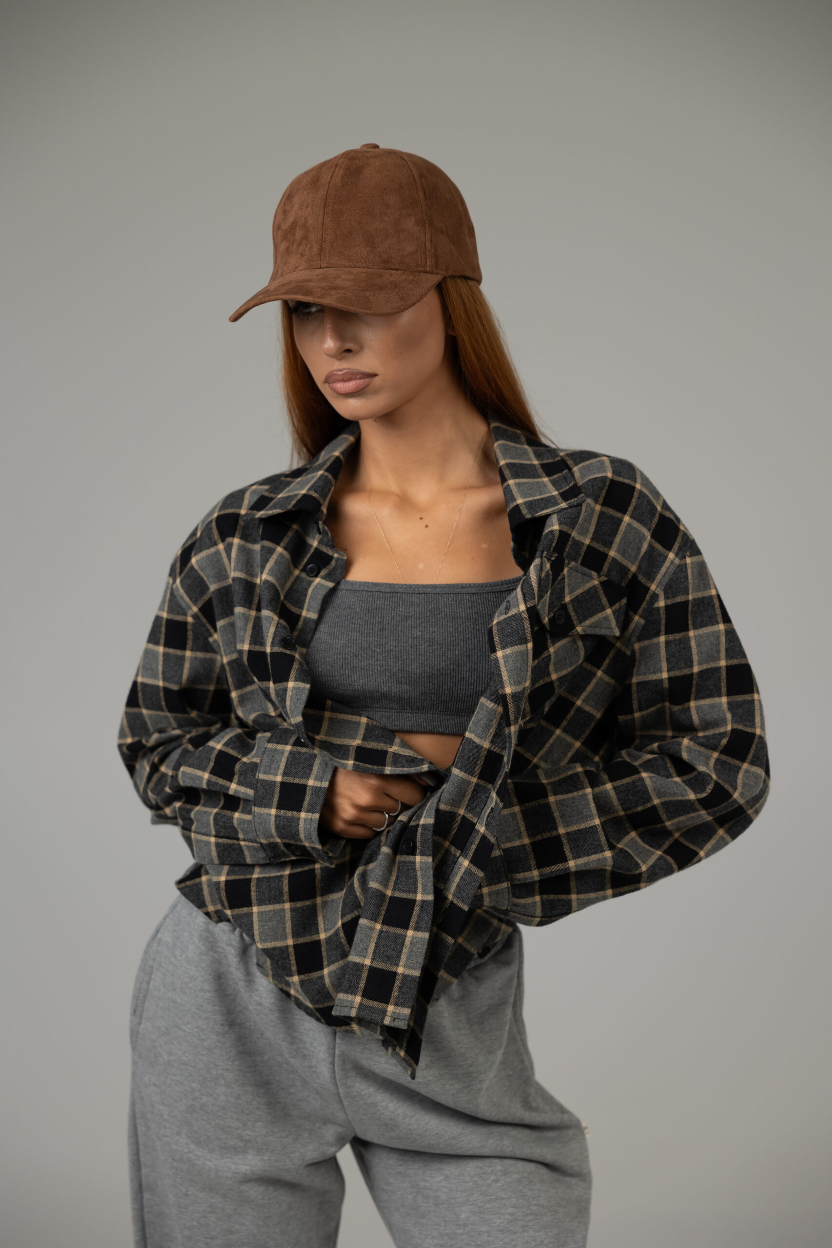 DADDY'S SHIRT IN GRAY BLACK | PETITE