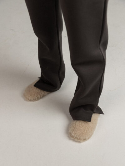 DARK GRAY SLIT PANTS