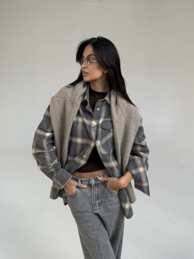 DADDY'S SHIRT IN GRAY BEIGE