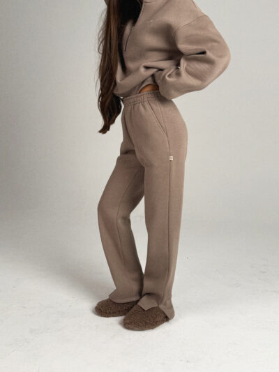 MOCHA  SLIT PANTS